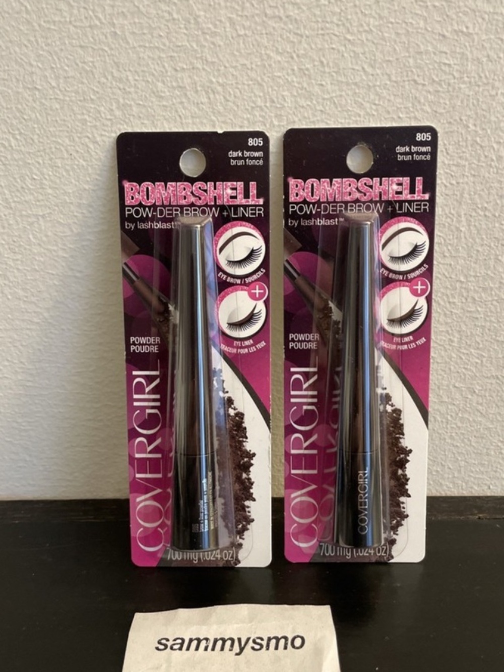 Covergirl Bombshell Pow-Der Brow + Liner 805 Dark Brown, x2 Discontinued, Read